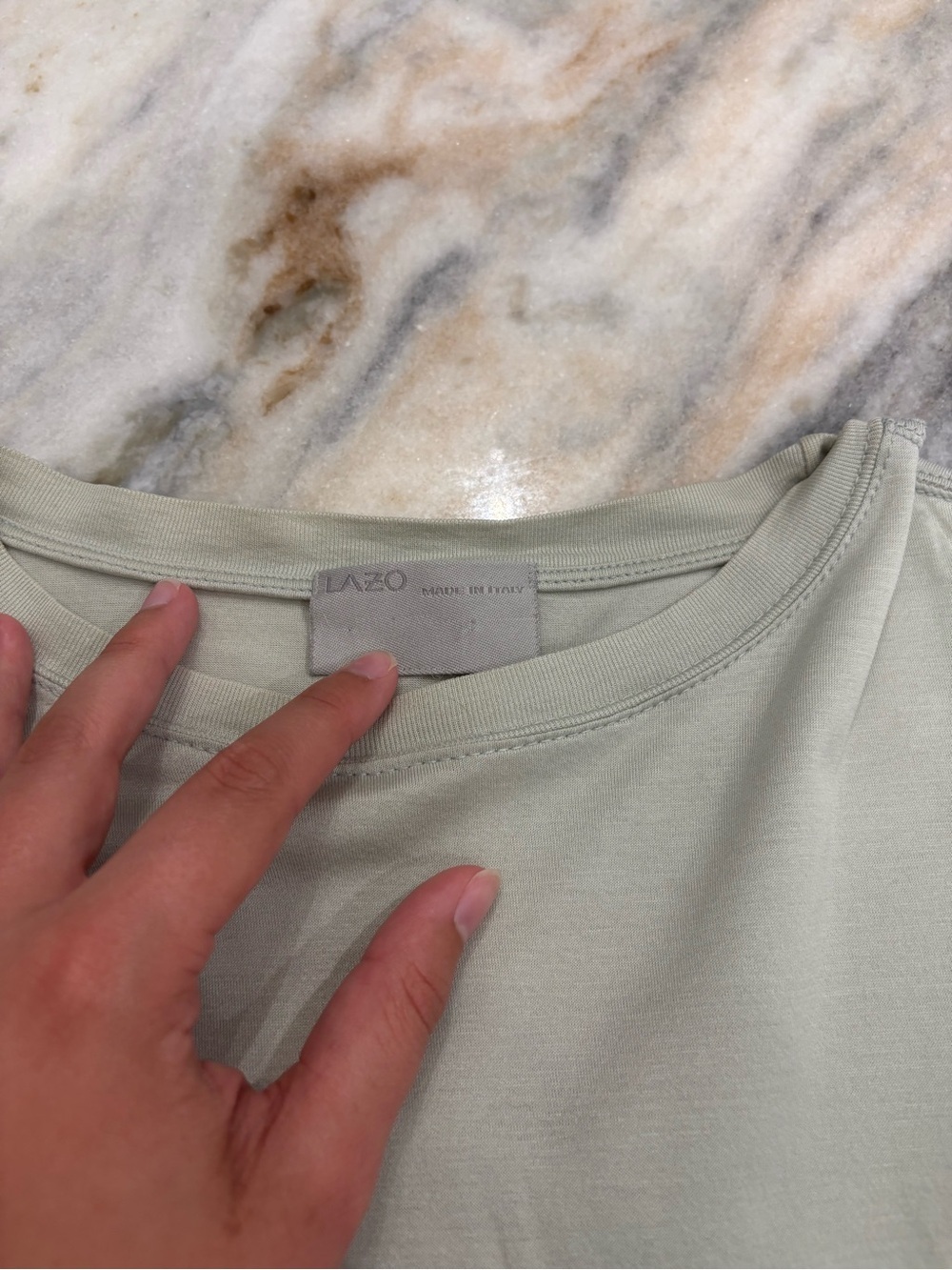 Men's Short-Sleeve Crew Neck T-Shirt in Light Sage - Picture 2 of 8